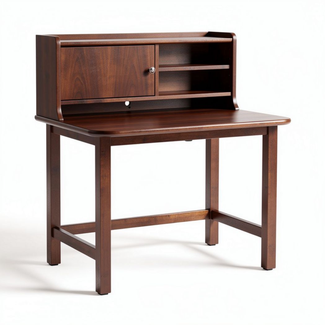 Schreibtisch aus Holz mit Stauraum in braun 120 x 60 x 75cm