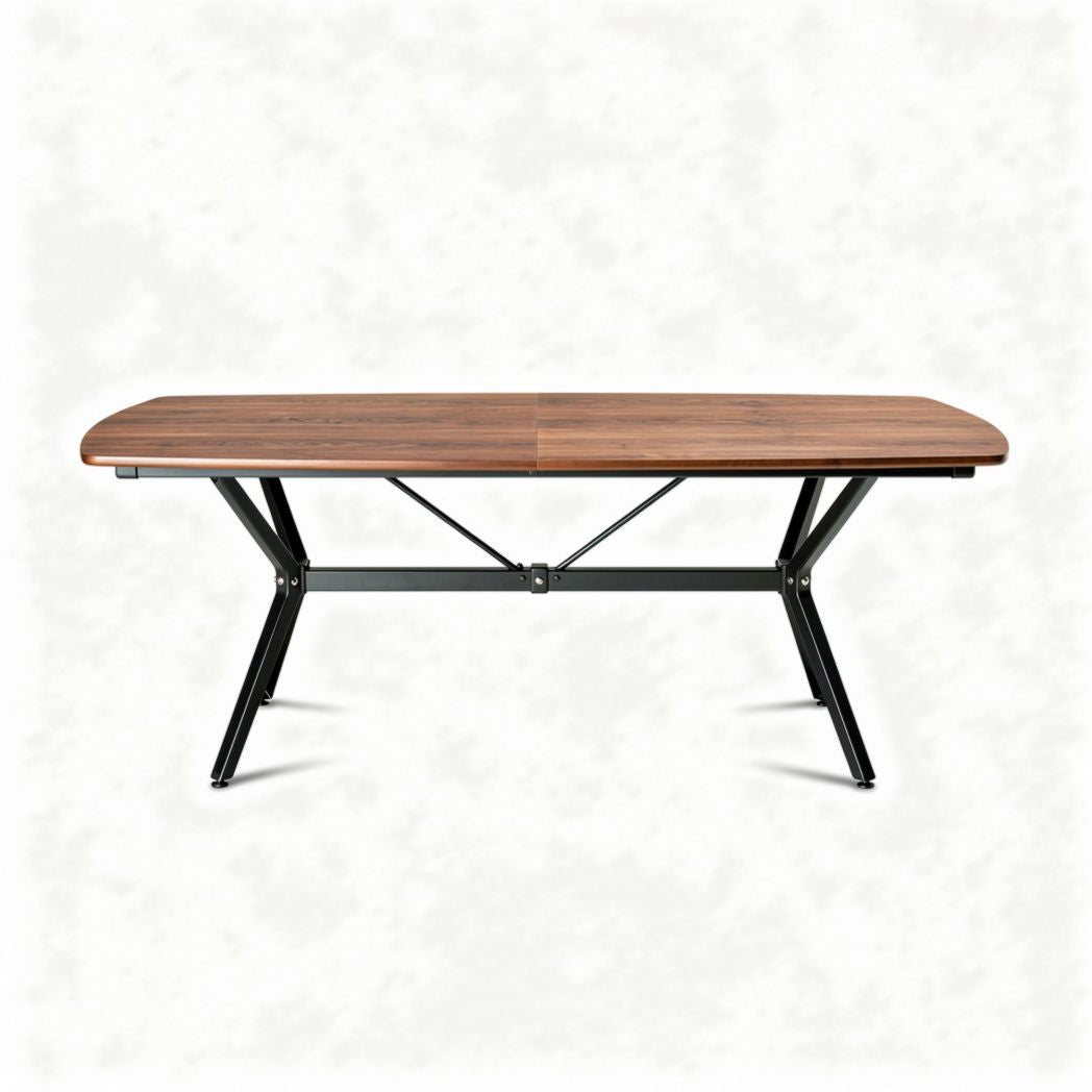 Klapptisch aus Holz mit Metallgestell für den Innen- und Außenbereich 150 x 75 x 75cm